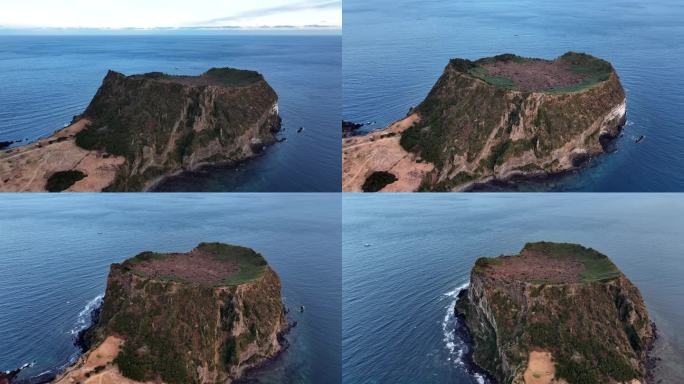 济州岛城山日出峰航拍