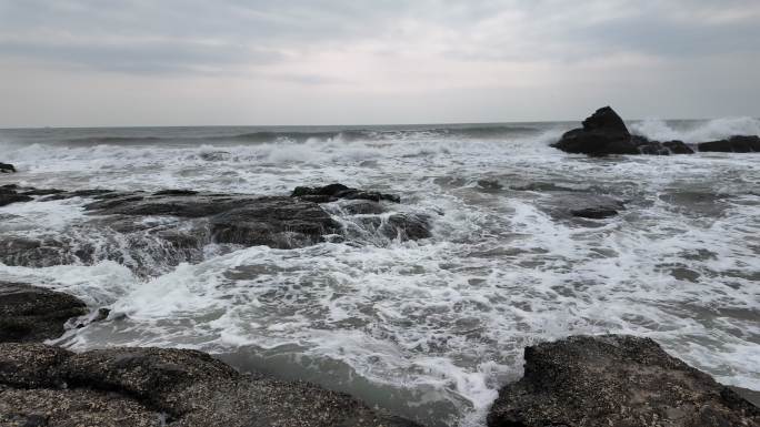 礁石海浪  潮起潮落