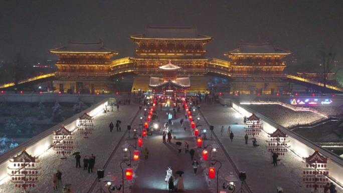 洛阳市九洲池雪景