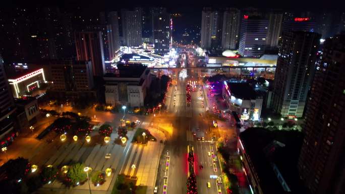 重庆巴南区过年夜景4k航拍