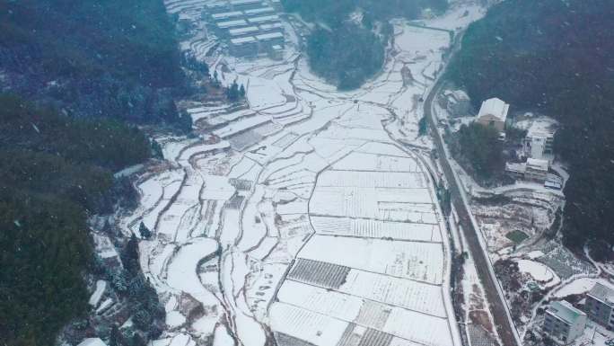 台州市黄岩区富山乡雪景