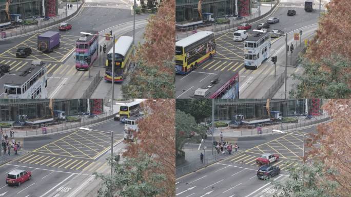 香港中环街道叮叮车