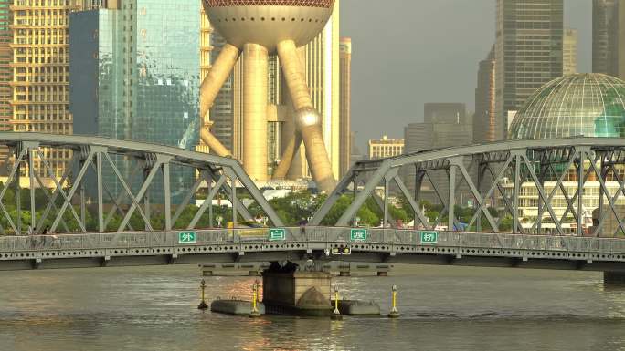 上海 道路 外白渡桥 地标建筑