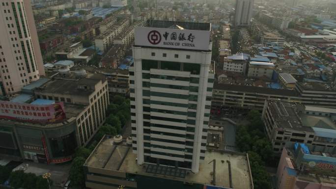 陕西汉中地标建筑超高清航拍