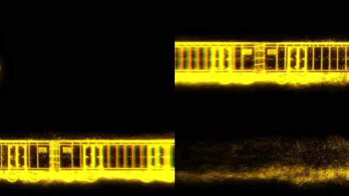 粒子火车穿梭历史led舞台背景转场