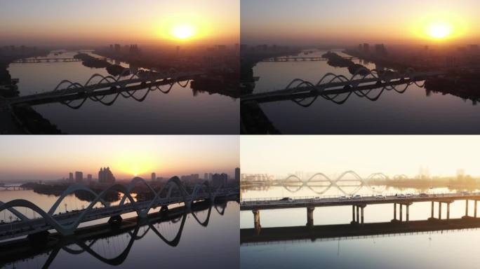 河南南阳地标 淯阳桥4K 晨光