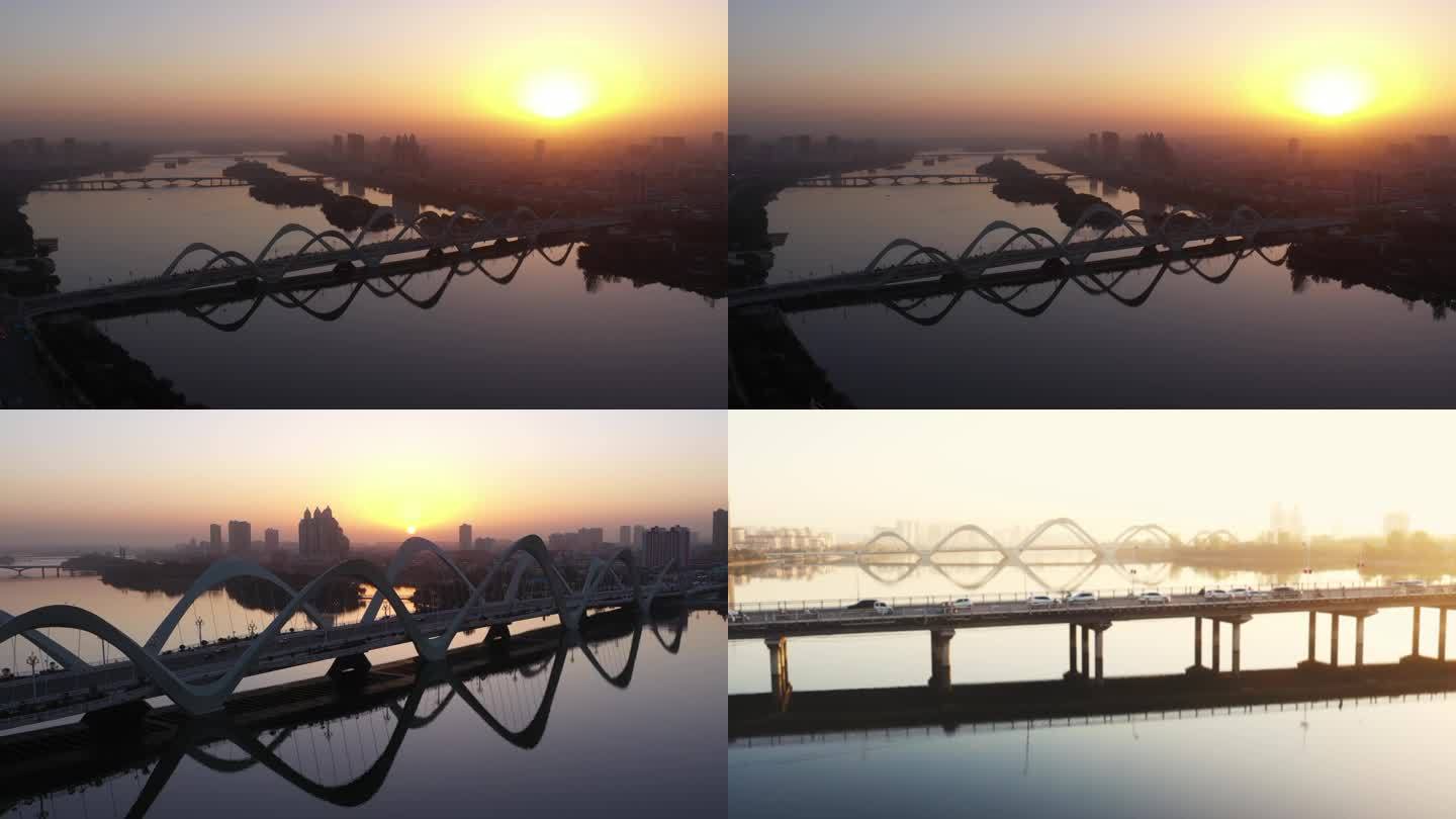 河南南阳地标 淯阳桥4K 晨光