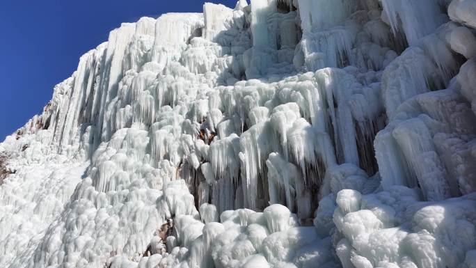冰瀑冰川景观航拍