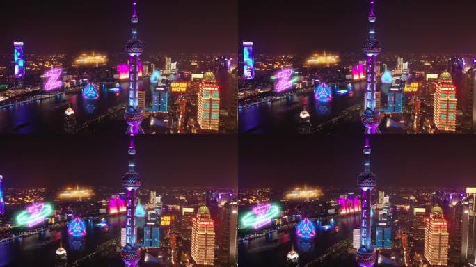 4K上海赛博朋克风格城市夜景