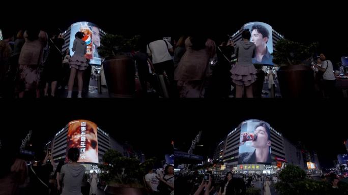 长沙五一广场人流地拍镜头4k