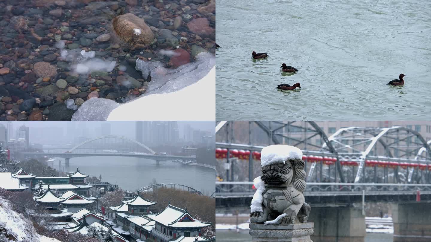 兰州城市雪景