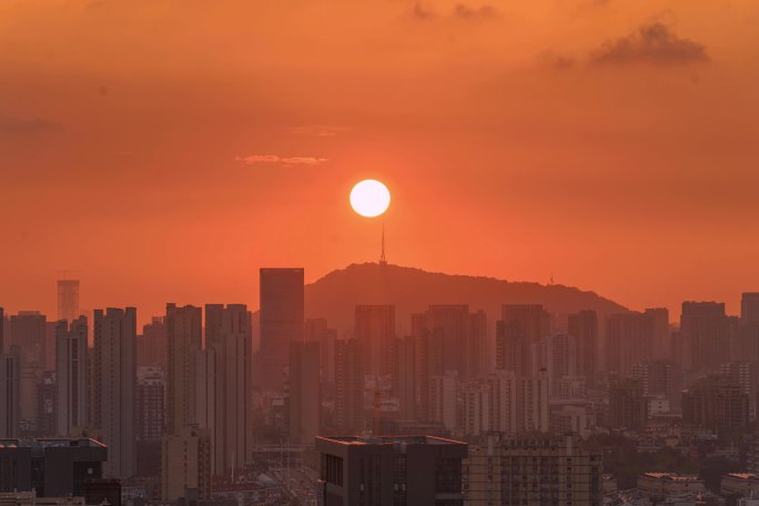 大蜀山 延时  合肥标志性