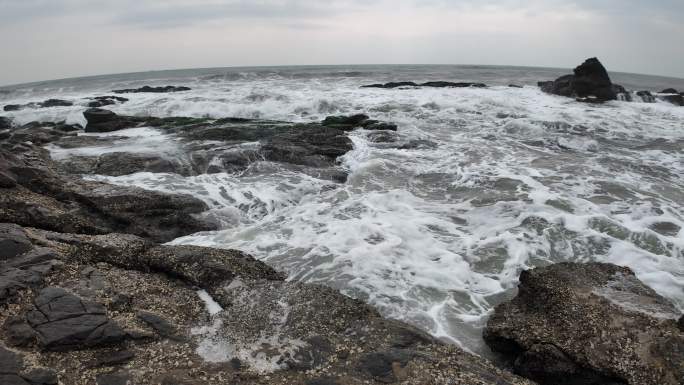 礁石海浪  潮起潮落