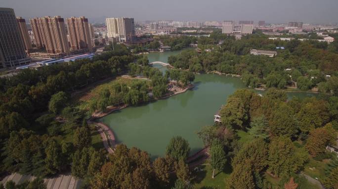 大型公园 公园航拍 公园绿地 城市公园