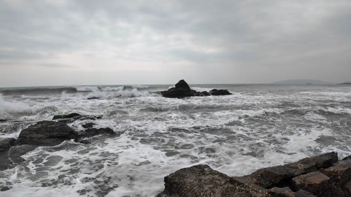 礁石海浪  潮起潮落