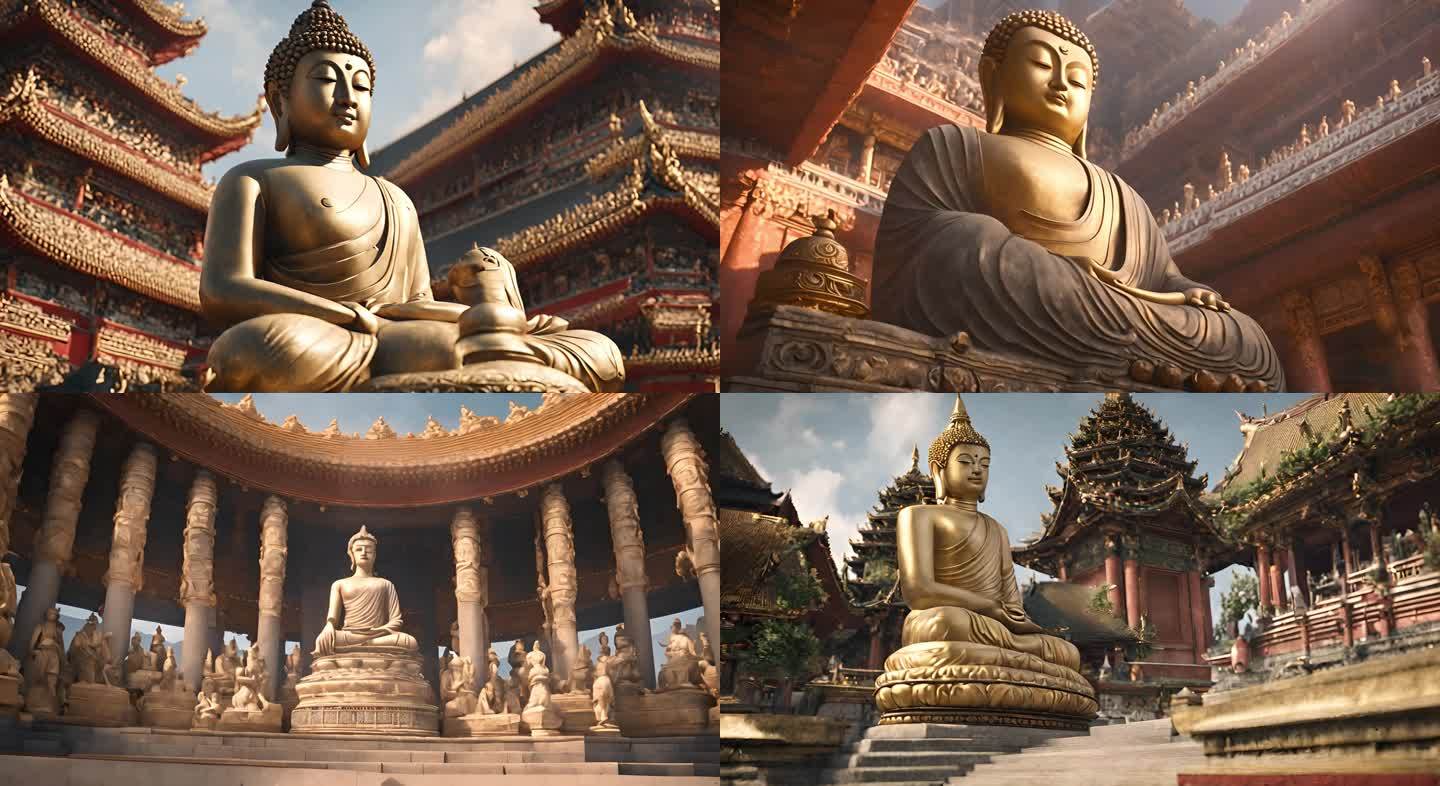 金身佛祖雕塑寺庙庙宇