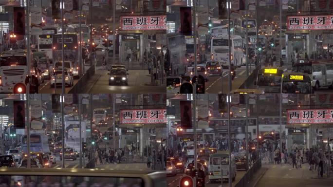 香港街头人文大范围移动空镜头