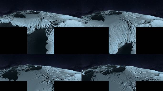 四折幕月球月亮表面cave全息视频4K