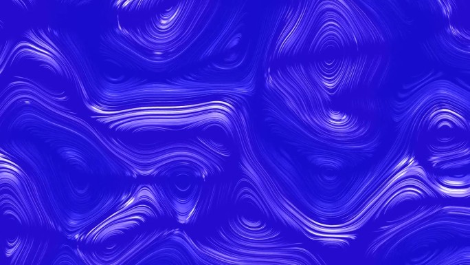 蓝色和白色抽象的漩涡线条和形状给宁静的画布带来运动