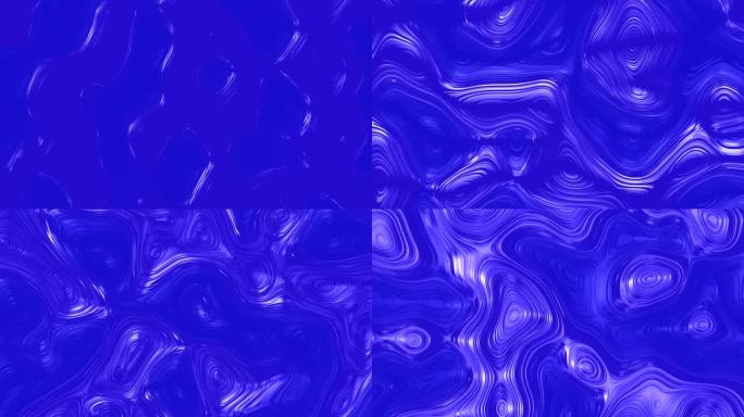 蓝色和白色抽象的漩涡线条和形状给宁静的画布带来运动
