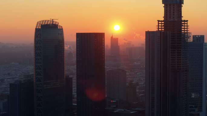 长春冬季城市街景