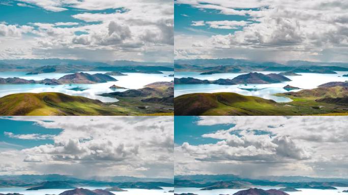 西藏神湖羊卓雍措延时摄影