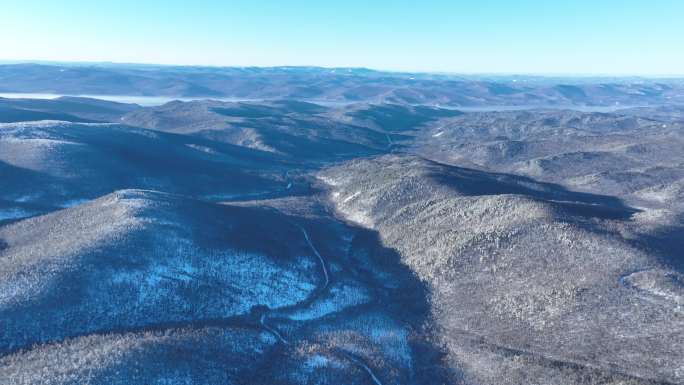 大兴安岭自然风景林海雪原千里冰封