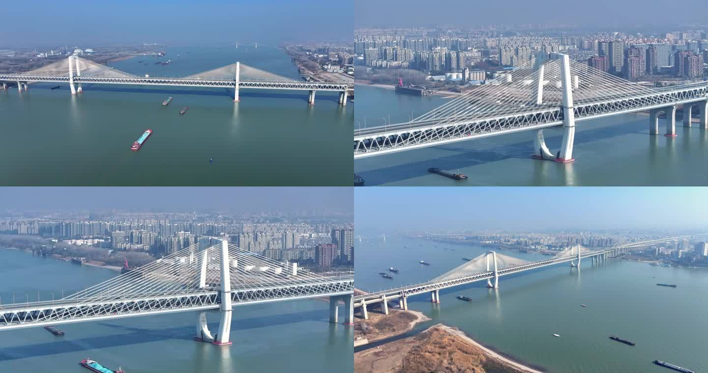 芜湖长江三桥航拍