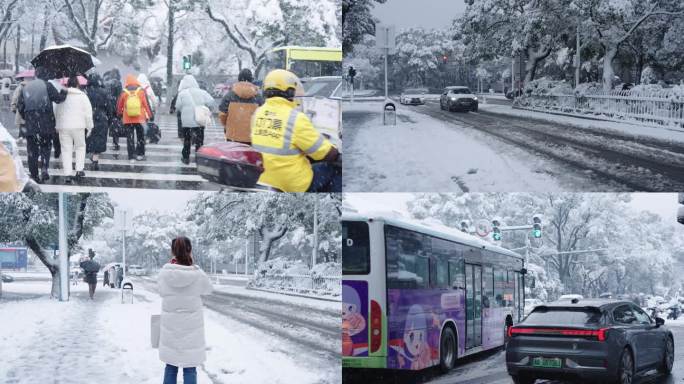 下雪街景素材