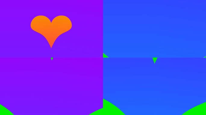 绿色屏幕上的情人节爱情过渡4k动画