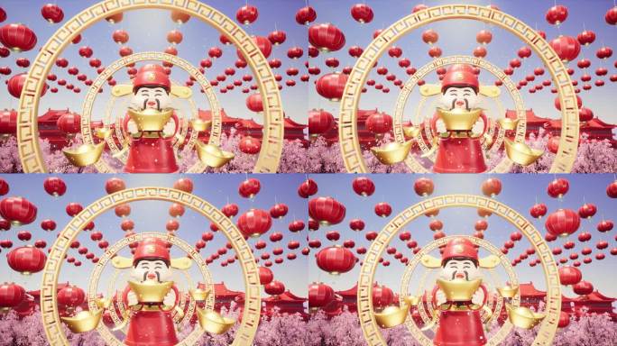 【4K】春节穿梭大屏背景视频9