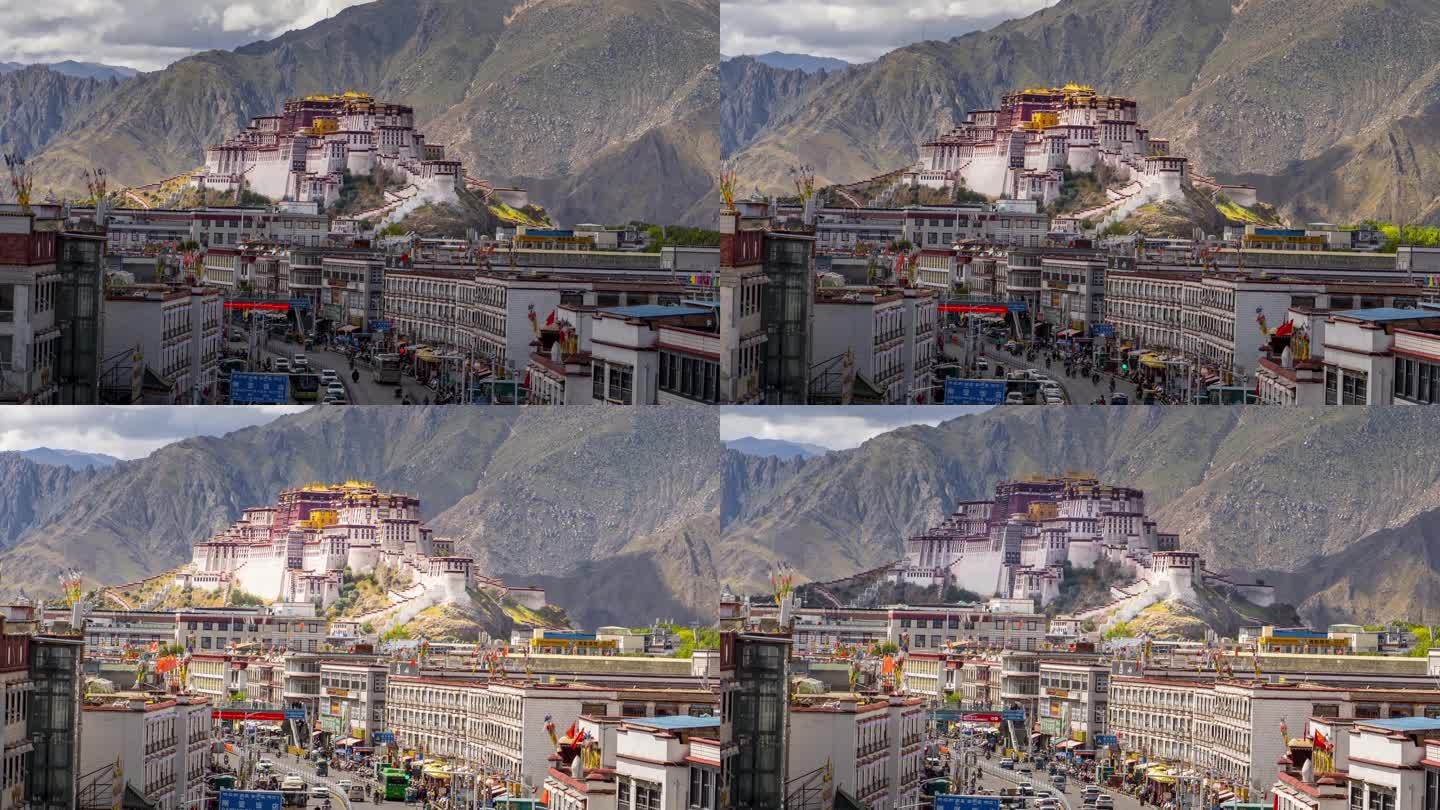 4K30帧西藏拉萨布达拉宫延时摄影5