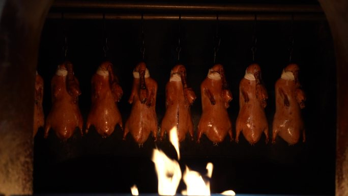 北京卦炉烤鸭4K视频素材