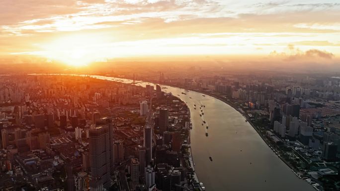 上海 陆家嘴 日出 晨曦 浦江两岸 建筑