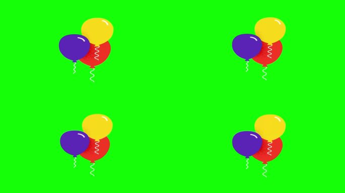 彩色气球动画飞行气球3d 4k充气气球飞艇。五颜六色的气球在空中飞舞。气球飞行。五彩缤纷的气球。气球