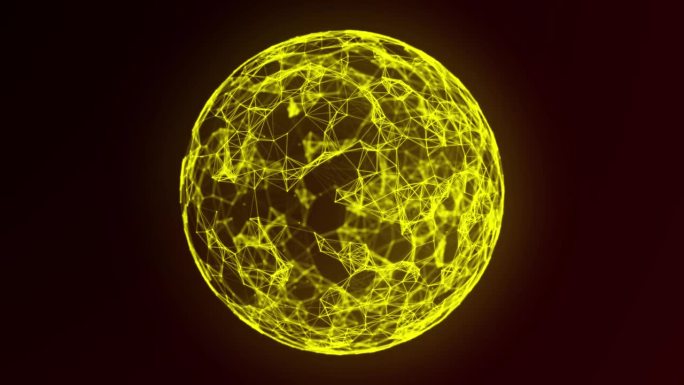 抽象的3d未来球体。粒子和能量流动。未来的数字背景。数据可视化。3 d渲染。4 k。