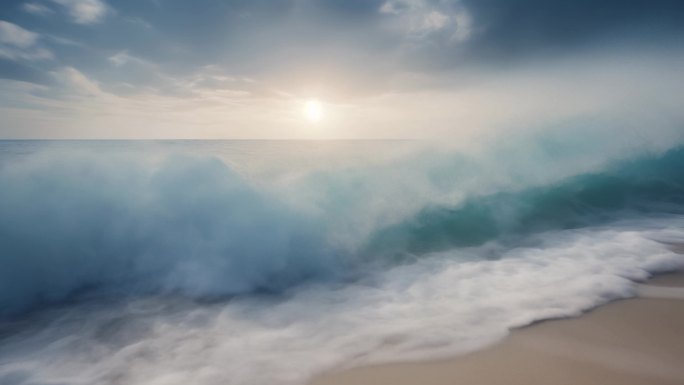 海浪巨浪乘风破浪波浪浪花沙滩海浪