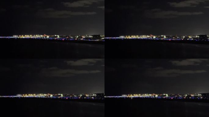 从冲绳仙长岛看那霸机场的夜景