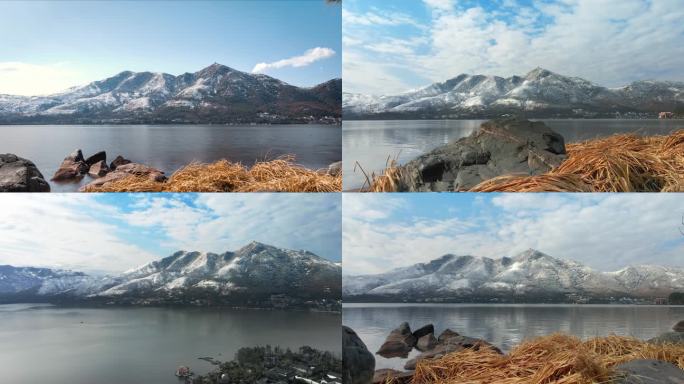 四川西昌邛海泸山雪景风光