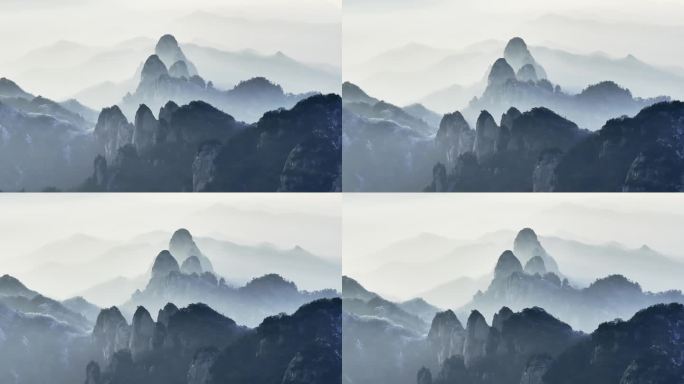 山峦叠嶂云雾缭绕