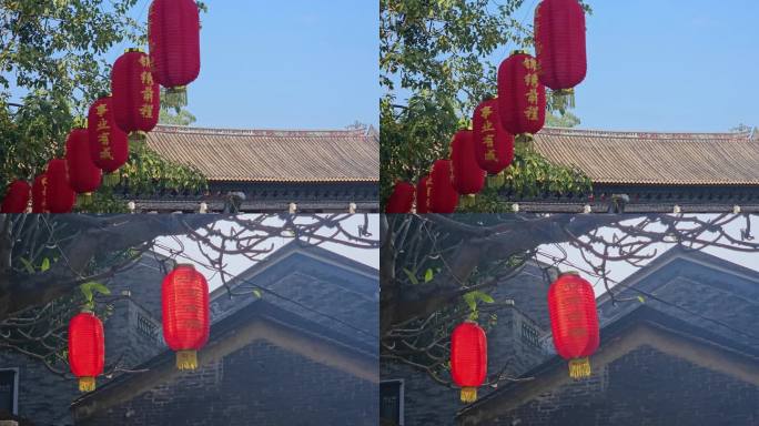 中式红灯笼宣传片空镜头素材