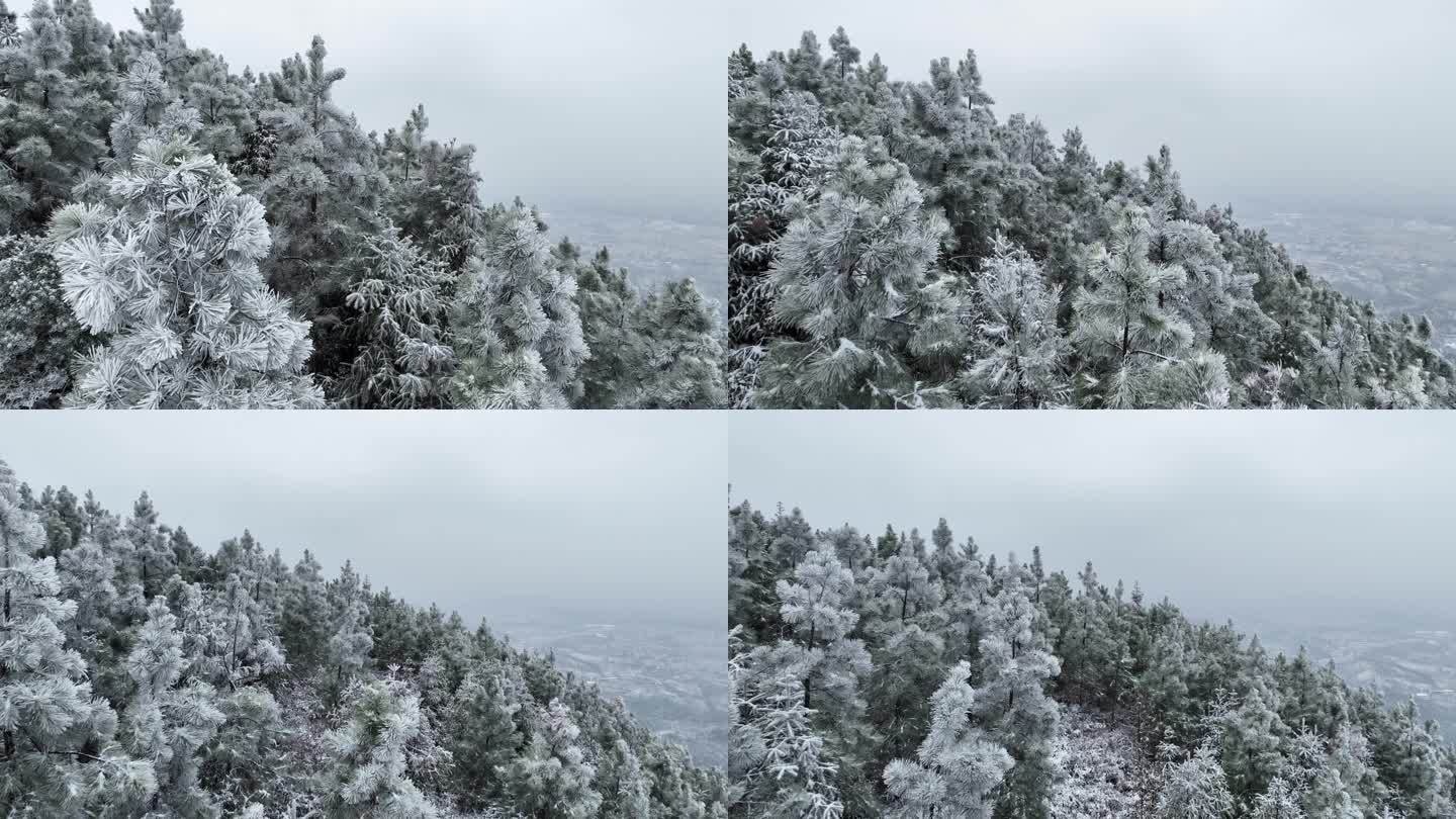 航拍于都利村2024年高山雪景