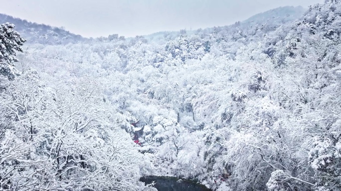 4k长沙爱晚亭雪景