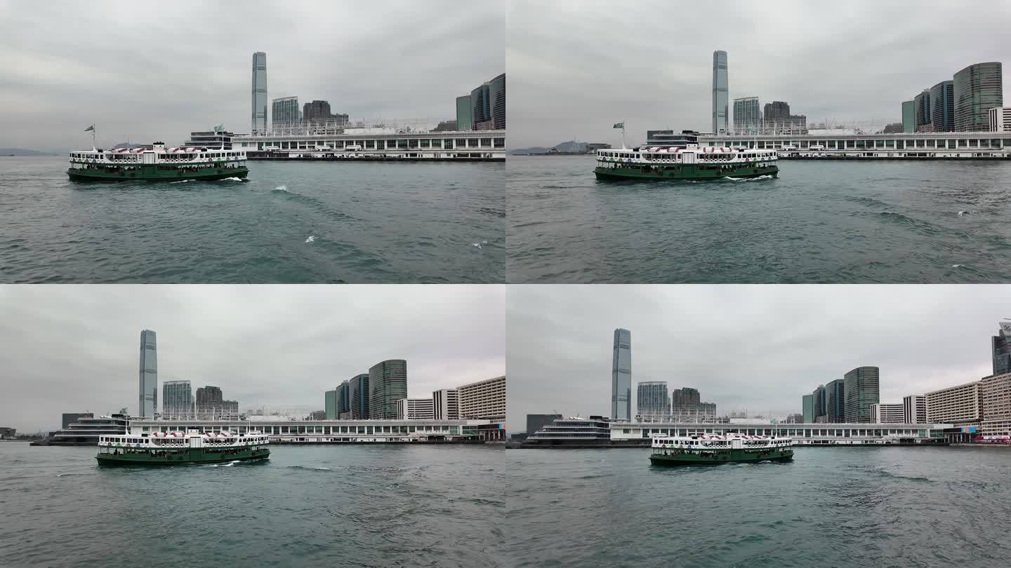 香港码头轮船海浪浪花维港天星码头