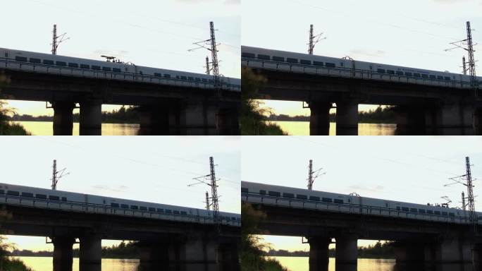 动车火车过桥
