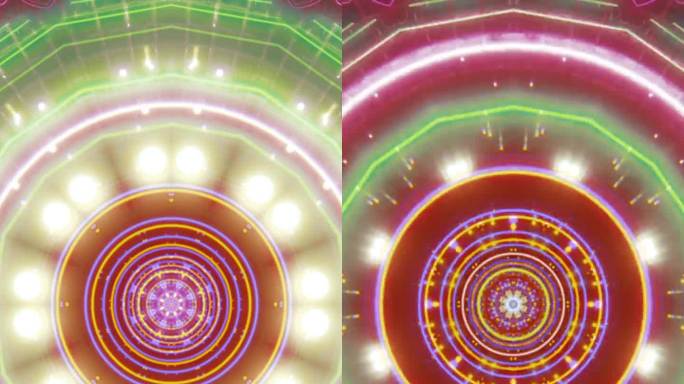 万花筒无缝循环迷幻迷幻未来主义传统隧道模式意识冥想背景视频放松民族彩色图案脉轮昆达里尼瑜伽