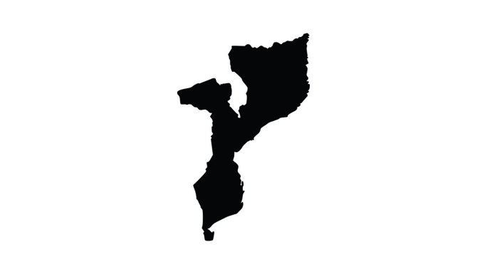 动画形成莫桑比克地图图标