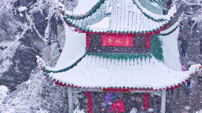 4k长沙爱晚亭雪景