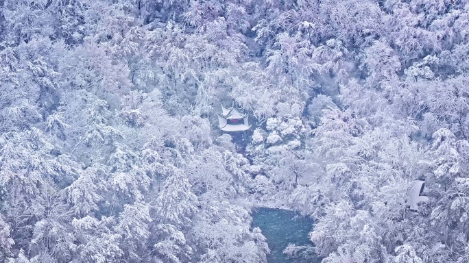 4k长沙爱晚亭雪景