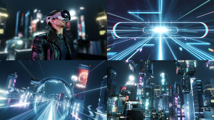 VR科幻未来赛博朋克城市